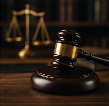 Judge gavel representing Litigation